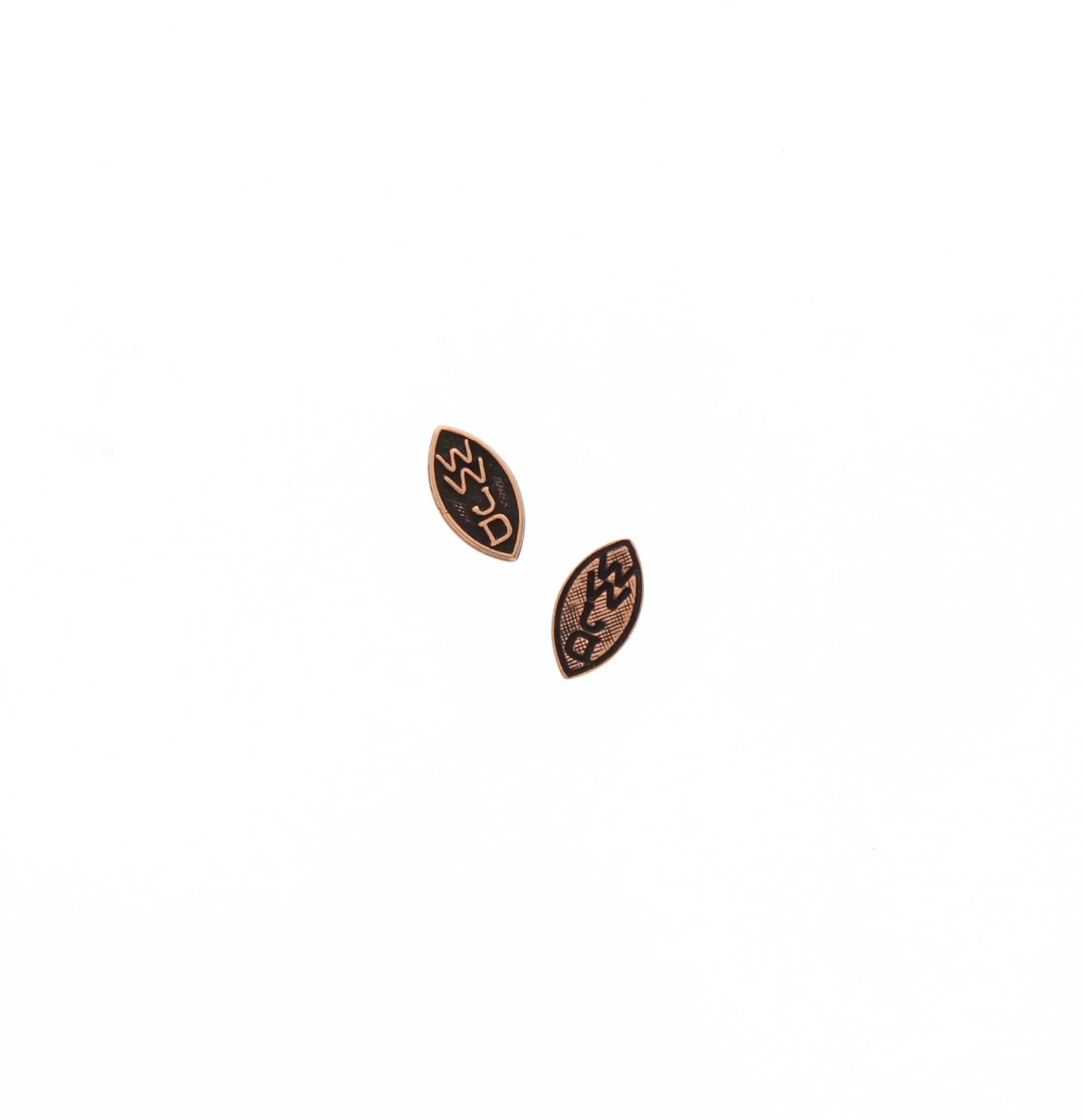 10mm x 5mm WWJD emblem Classic Copper, pack of 6
