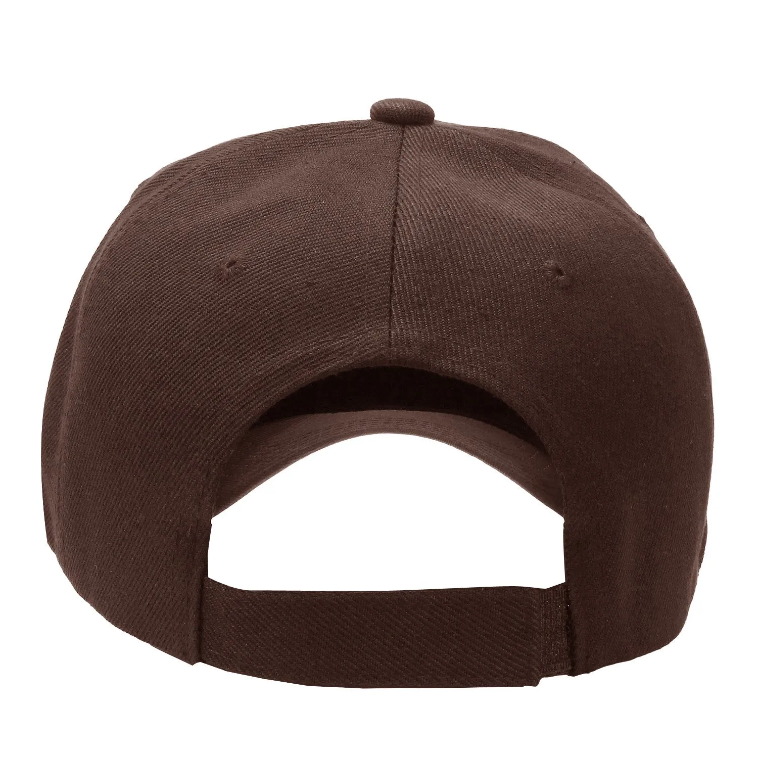 144-Pack Baseball Dad Cap Velcro Strap Adjustable Size - Brown