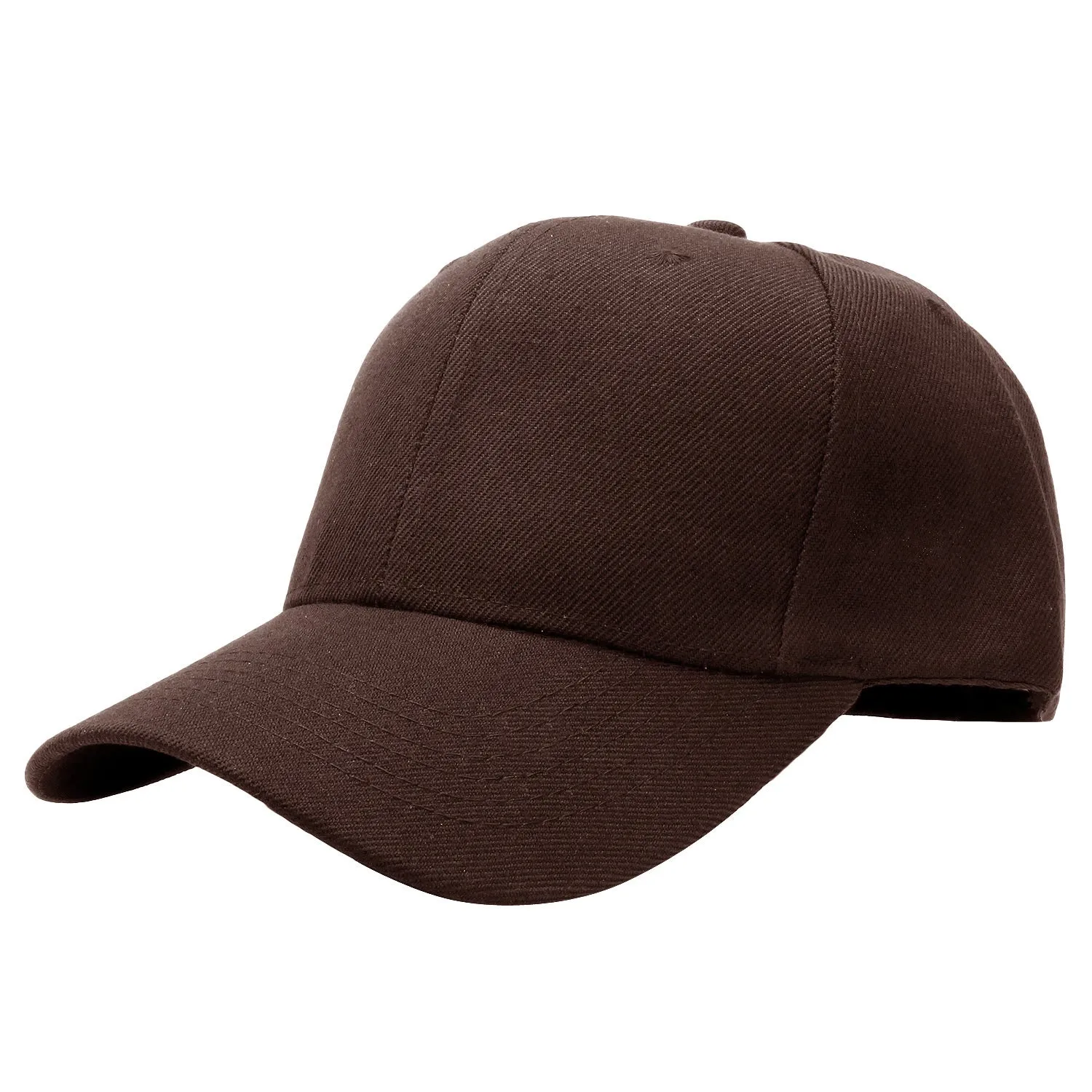 144-Pack Baseball Dad Cap Velcro Strap Adjustable Size - Brown
