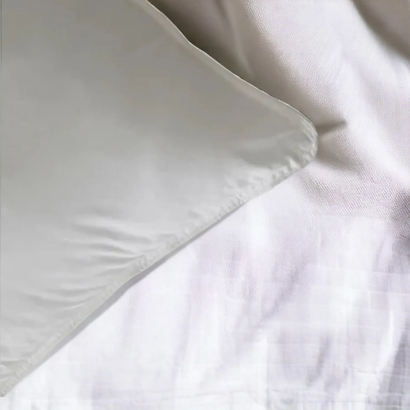 2 Pack Premium Cotton Faux Down Pillows Anti Allergy