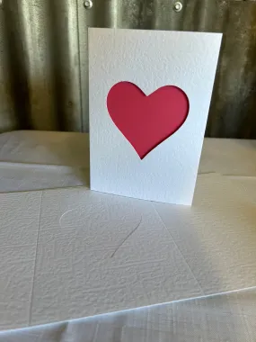 3 Panel Card with Heart Window
