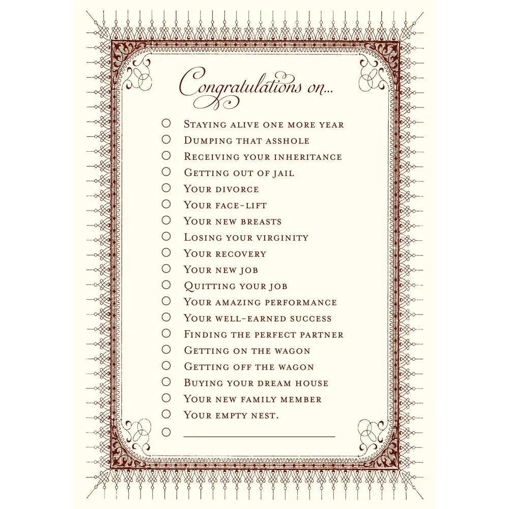 Alexa Pulitzer Notecards Congratulations Card