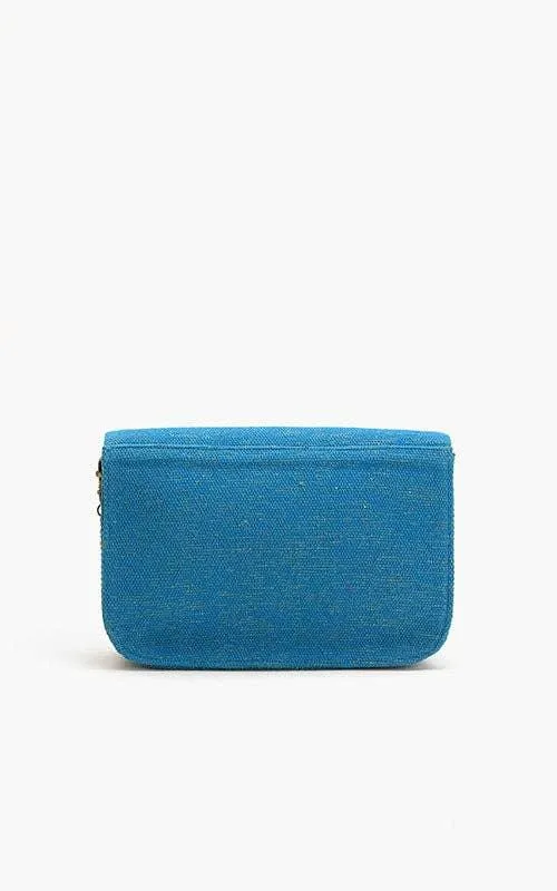 America & Beyond - Evil Eye Tufted Embellished Clutch