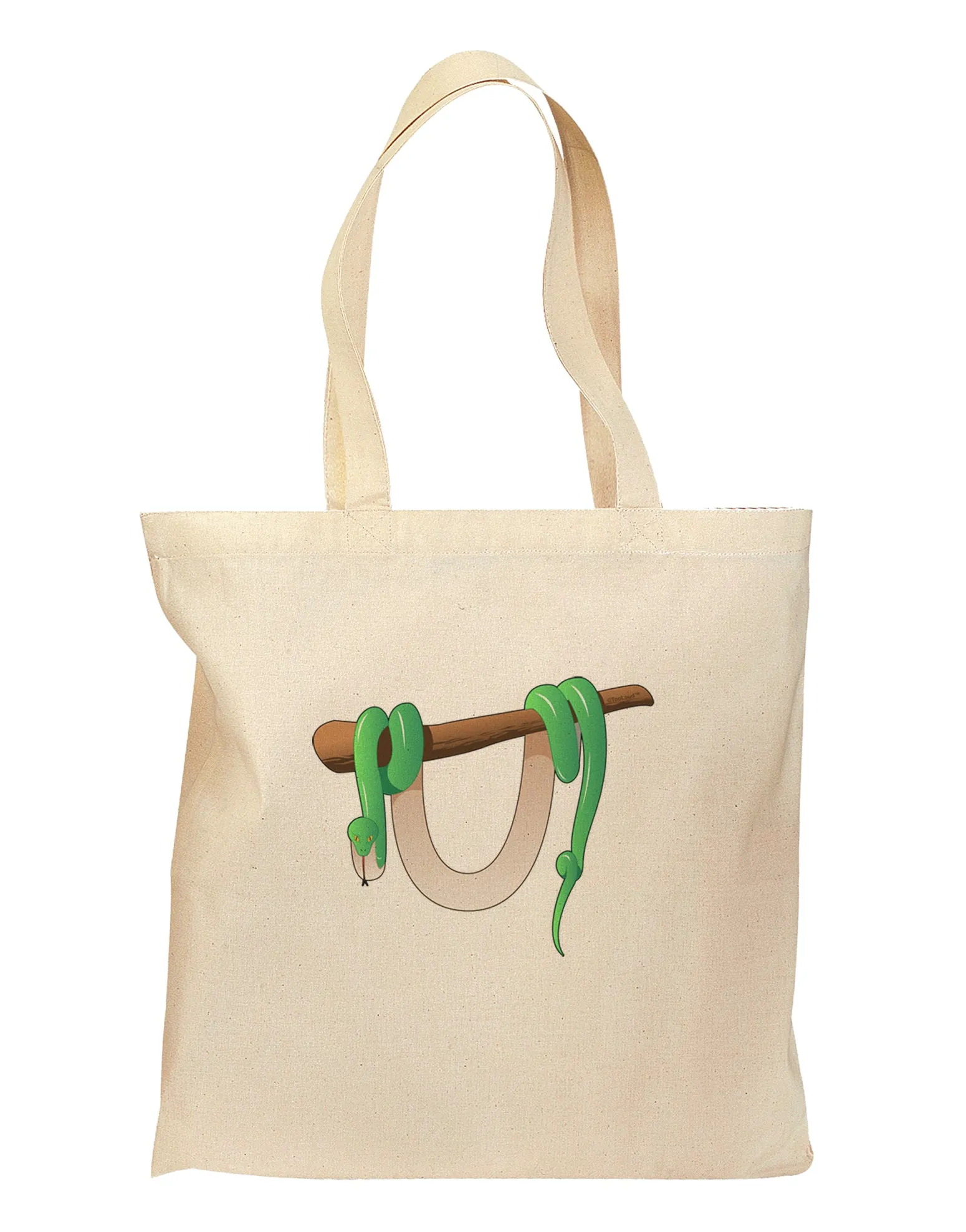 Anaconda Design Green Grocery Tote Bag