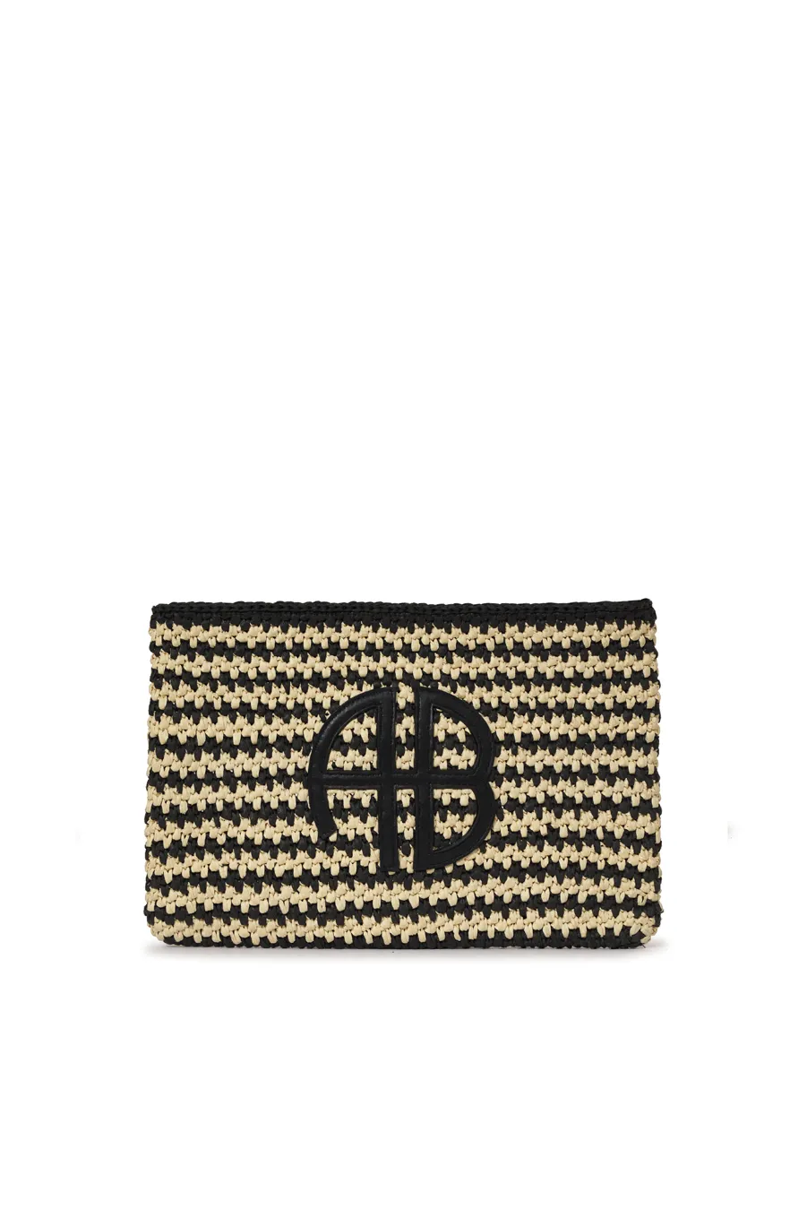 Anine Bing - Rio Pouch - Black and Natural Stripe
