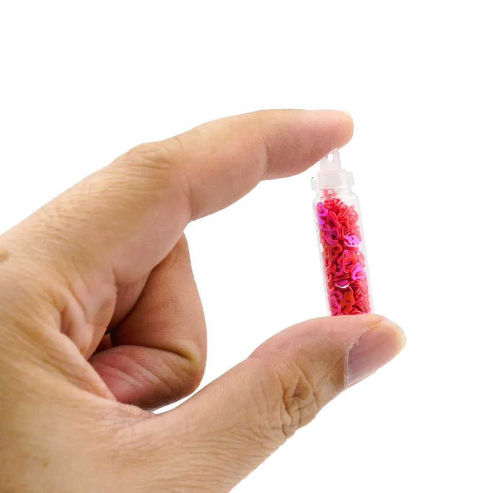 Assorted Glitter Sequins Beads Mix  (12 bottles)
