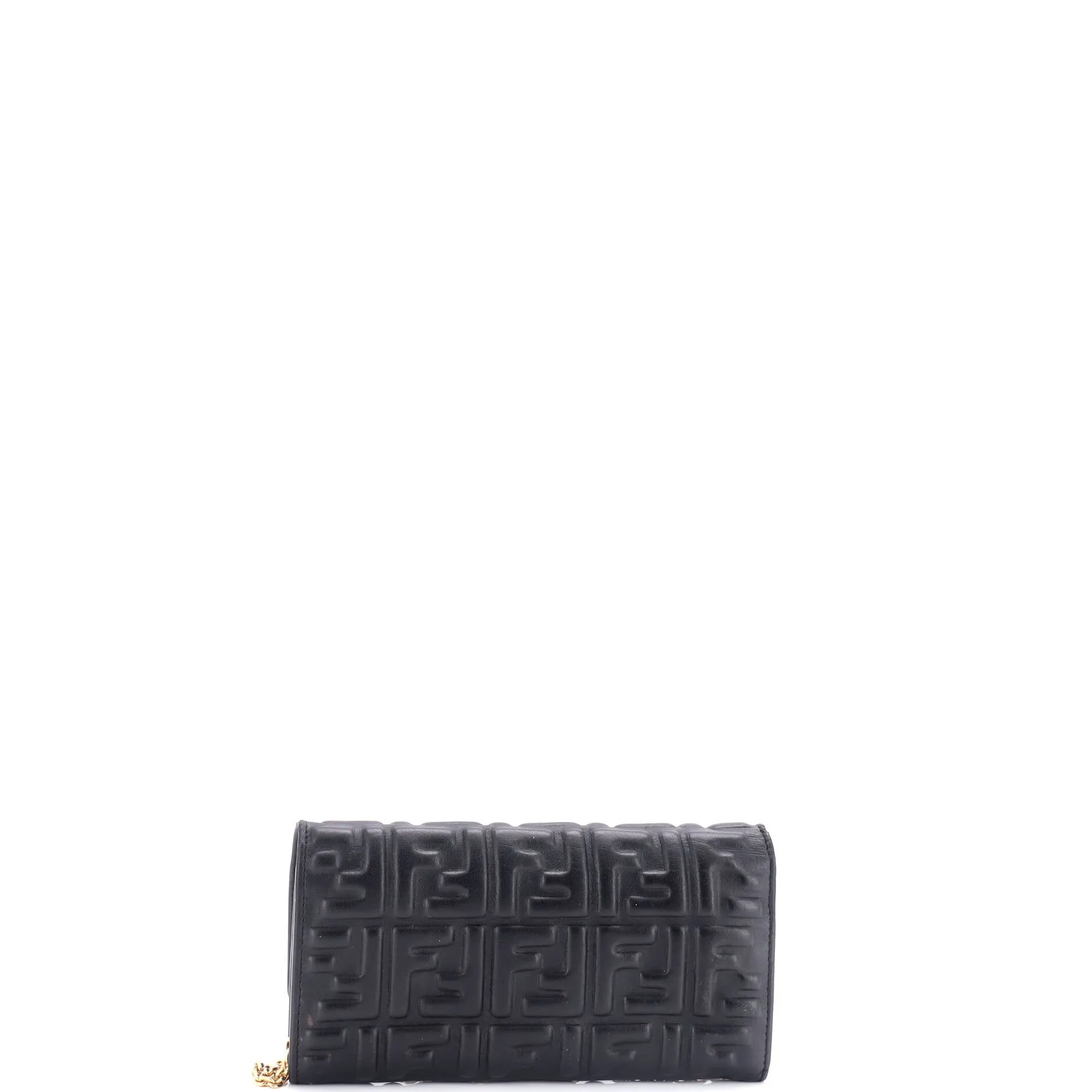 Baguette Continental Wallet on Chain Zucca Embossed Leather
