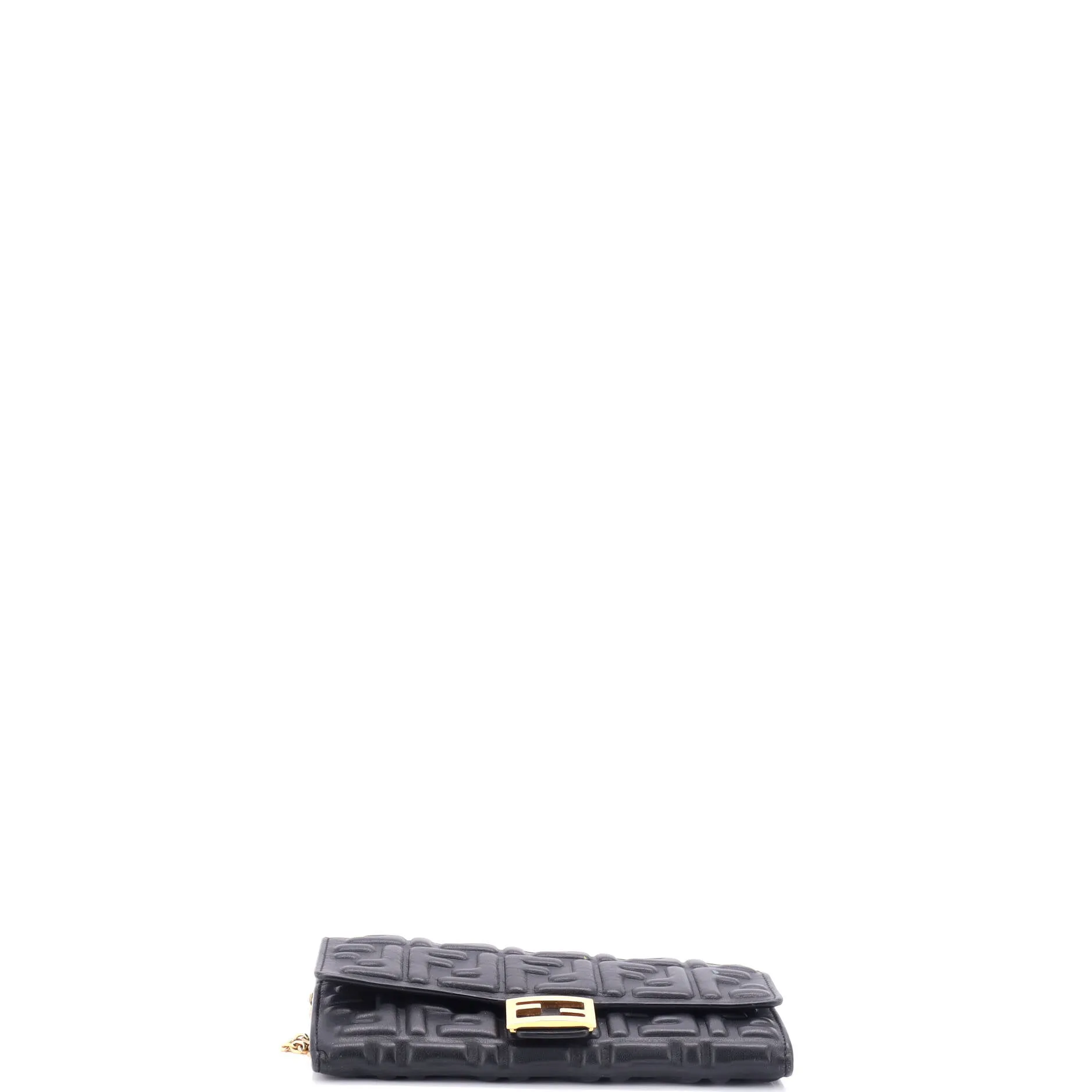Baguette Continental Wallet on Chain Zucca Embossed Leather