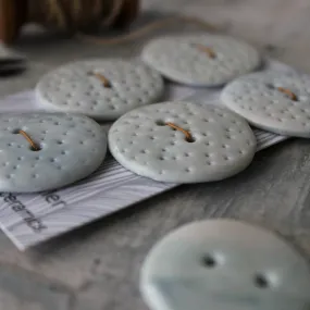Ceramic Buttons : Blue Textured