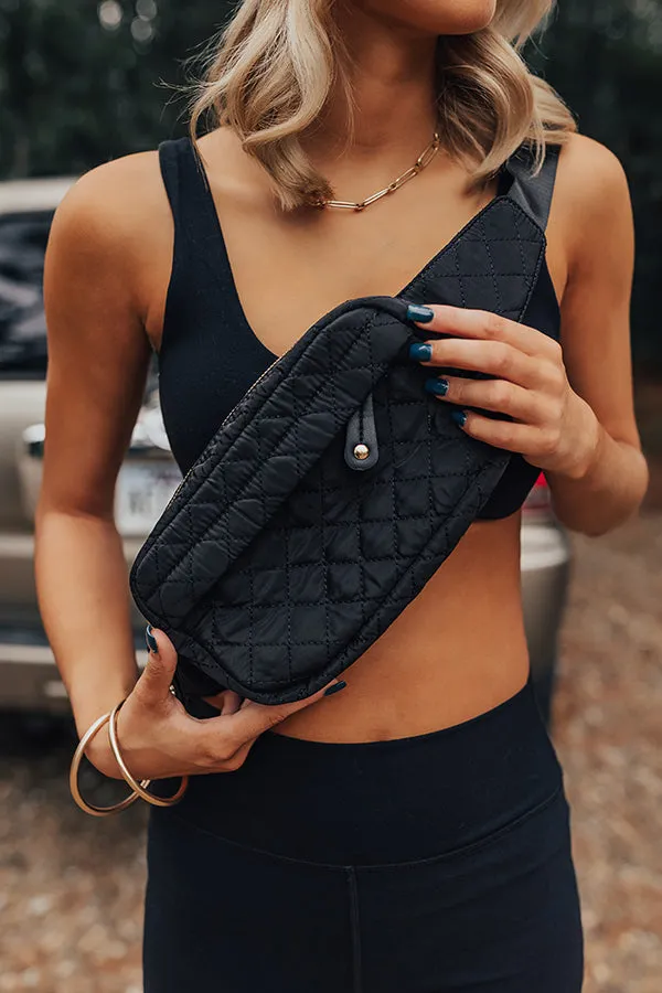 Clean Slate Quilted Fanny Pack In Black