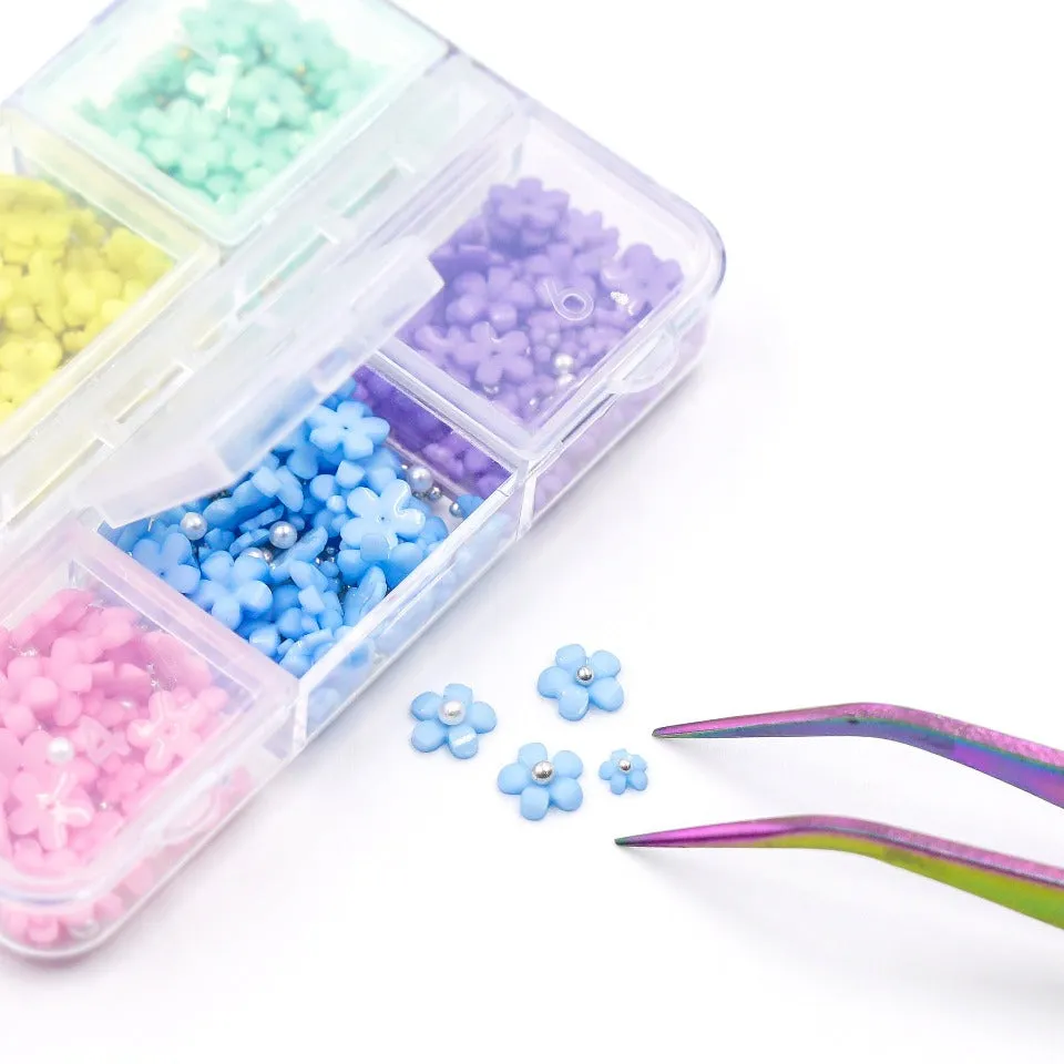 Colourful Flowers Beads Embellishment Mix