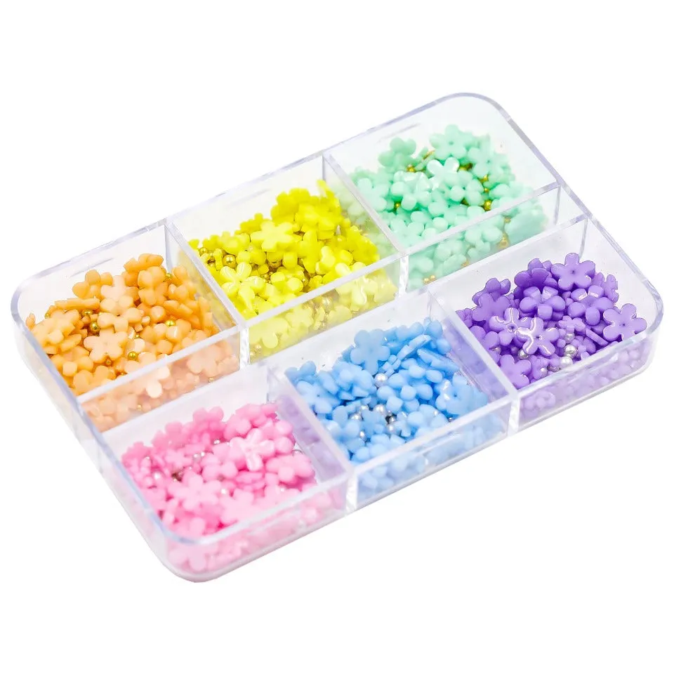 Colourful Flowers Beads Embellishment Mix
