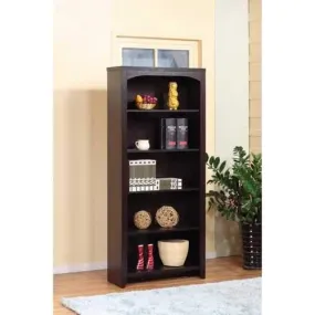Contemporary style 5-Tier Bookcase With 5 Open Shelves.