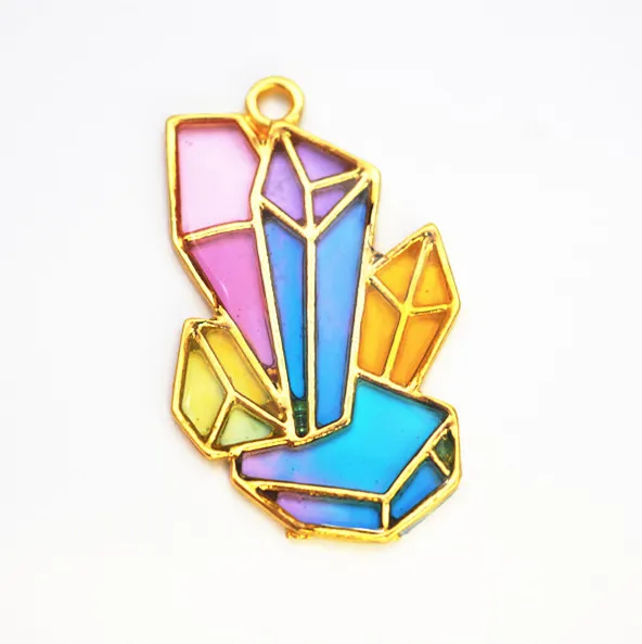 Crystal Theme Open Bezel Charms (5 pieces)