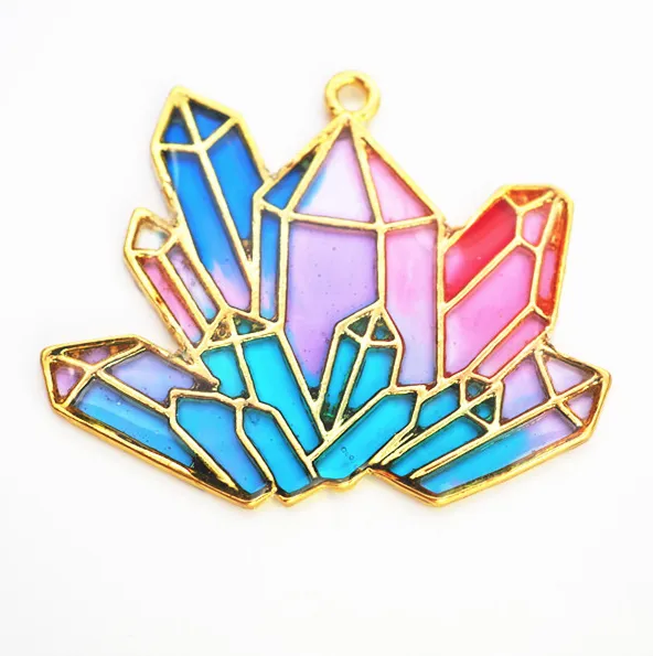Crystal Theme Open Bezel Charms (5 pieces)