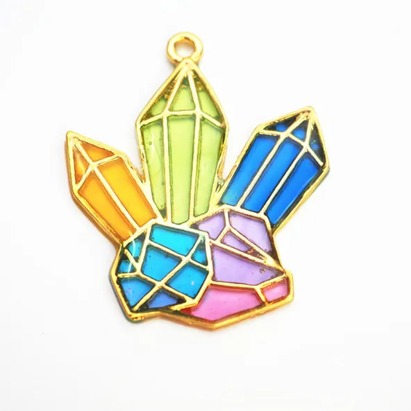 Crystal Theme Open Bezel Charms (5 pieces)