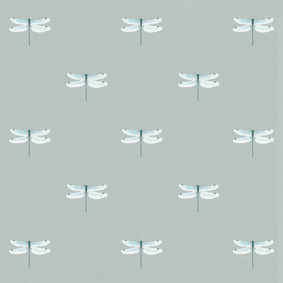 Dragonfly Grey Blue Roller Blind Sample
