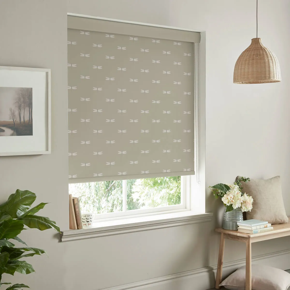 Dragonfly Sand Roller Blind Sample