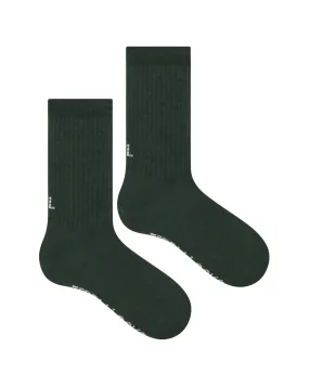 Evergreen Ribbed Crew