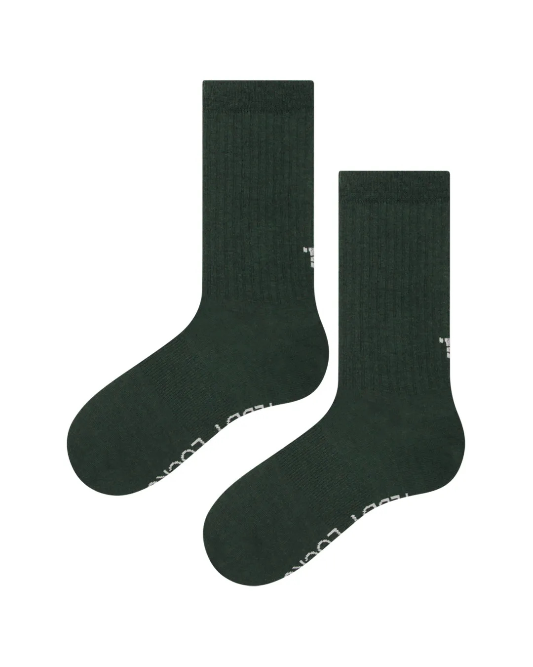 Evergreen Ribbed Crew