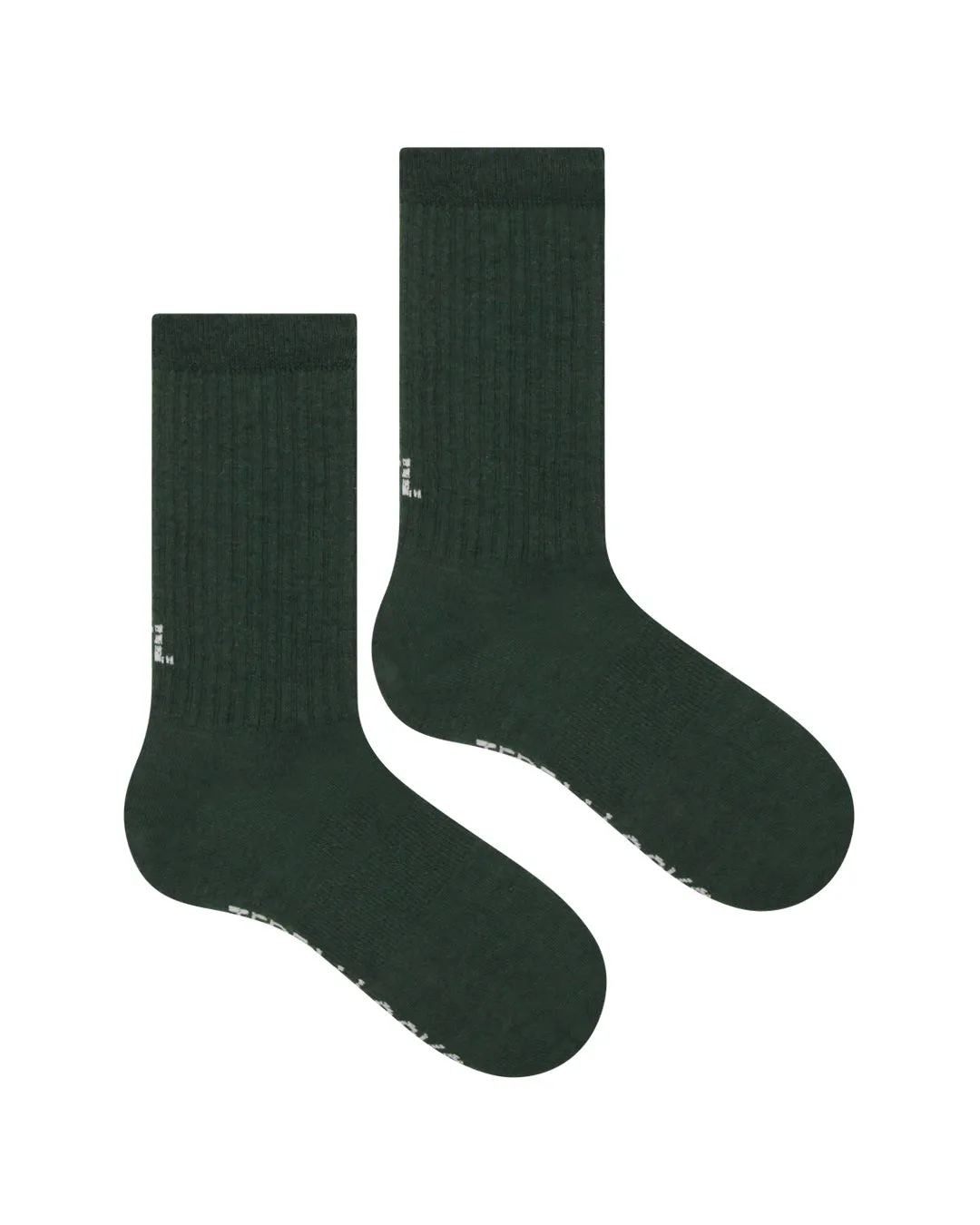Evergreen Ribbed Crew
