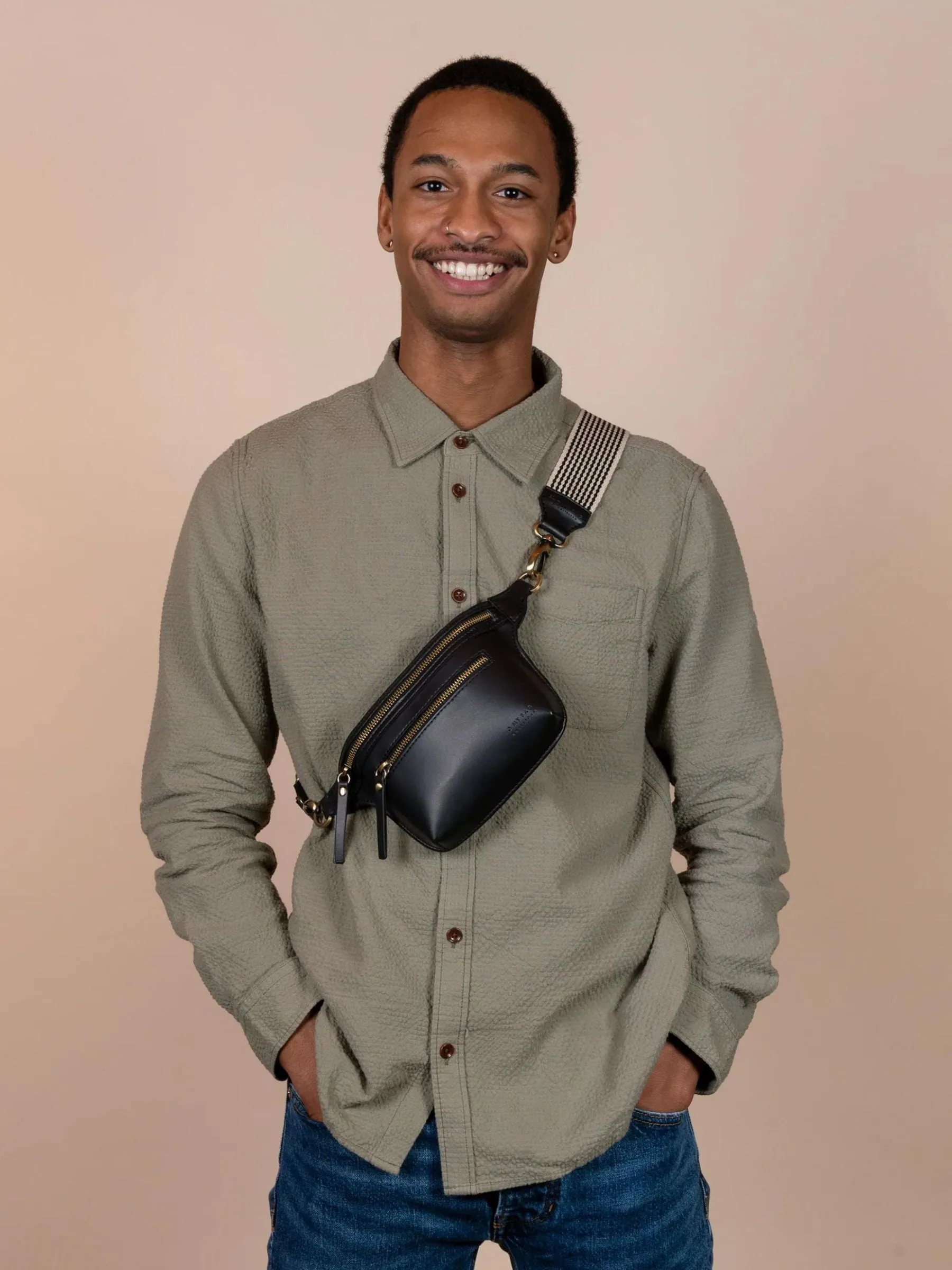 Fanny Pack Beck'S Black Appleskin  | O My Bag