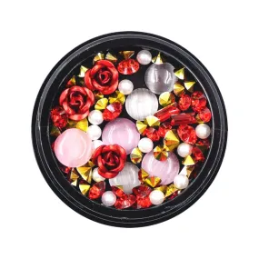 Flowers & Beads Embellishment Mix (2 pots)