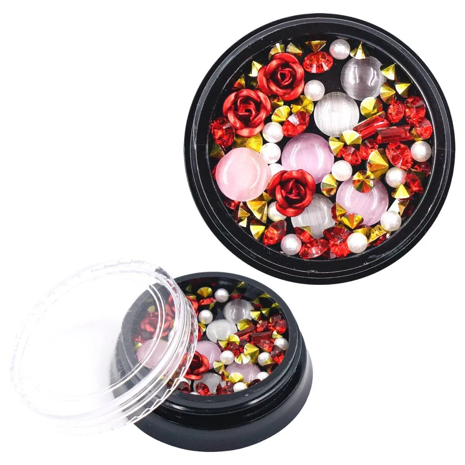 Flowers & Beads Embellishment Mix (2 pots)
