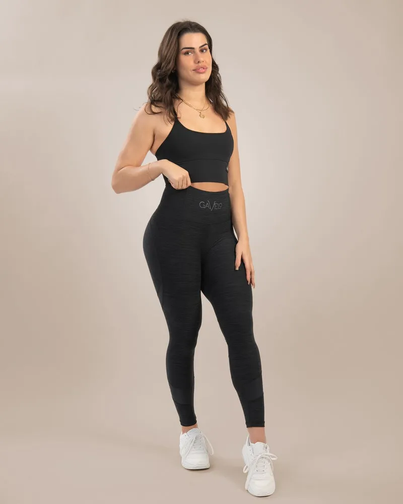 Gavelo Black & Black Swirl Leggings