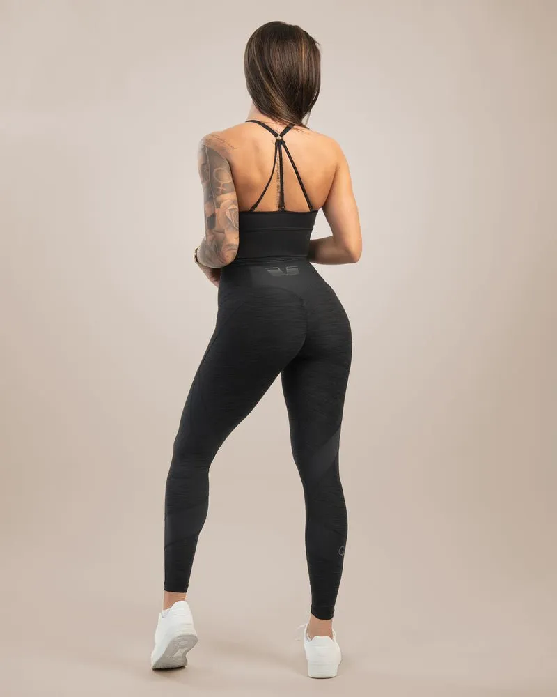 Gavelo Black & Black Swirl Leggings