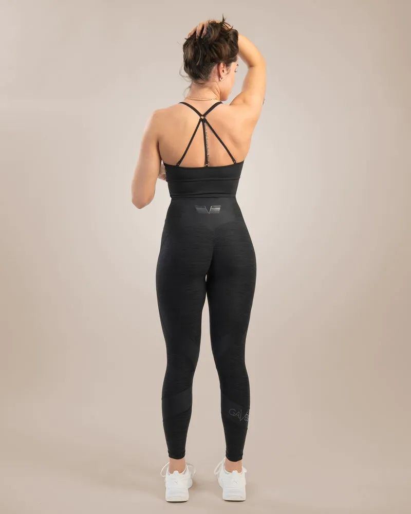 Gavelo Black & Black Swirl Leggings