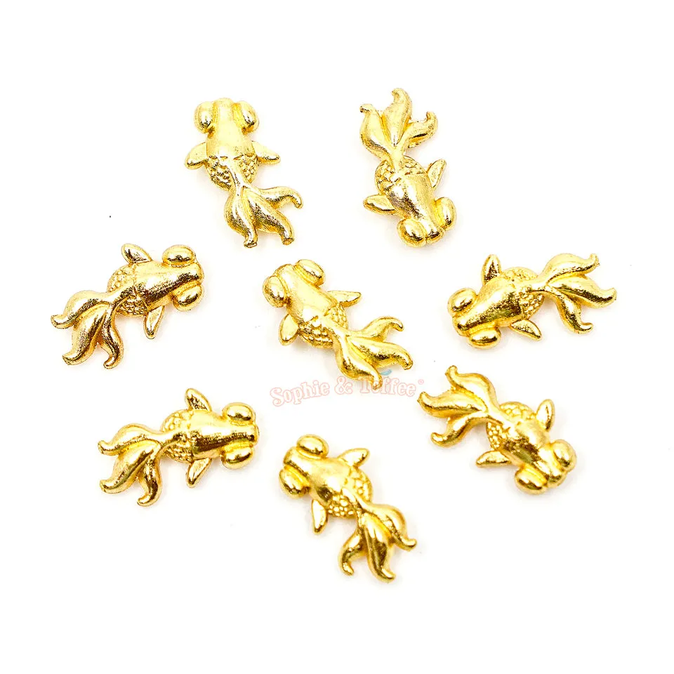 Goldfish Metal Charm Embellishment Inclusions (10 pieces)