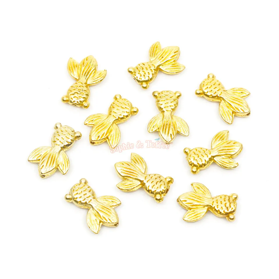 Goldfish Metal Embellishment Inclusions (10 pieces)