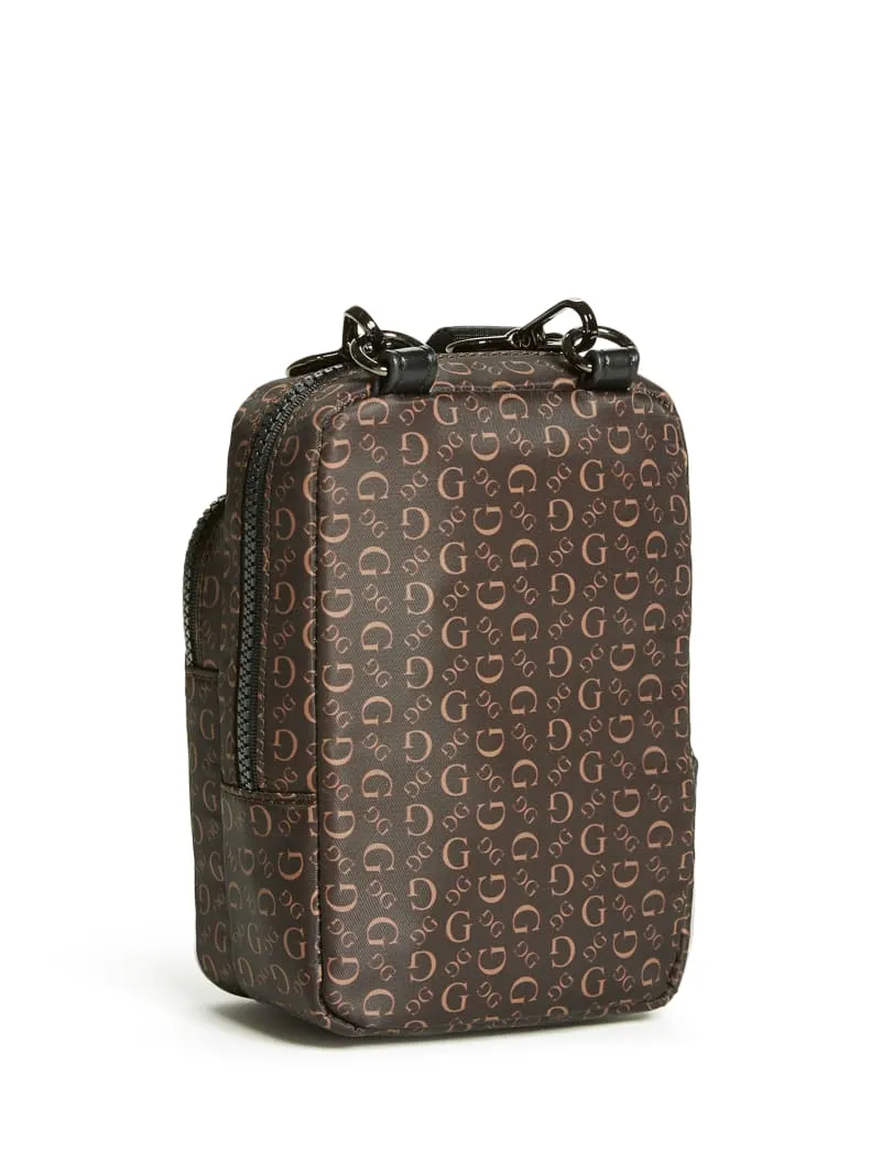 GUESS Enzo Logo Mini Bag DARK BRWON