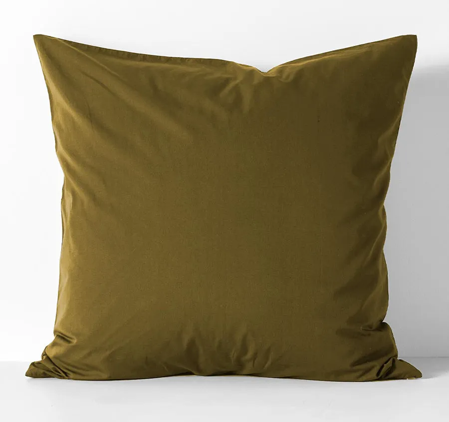 Halo Organic Cotton European Pillowcase Khaki