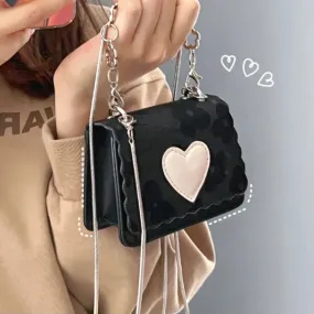 Heart Flap Shoulder Bag