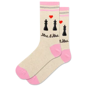 HOTSOX Women's Mrs. and Mrs. Crew Sock