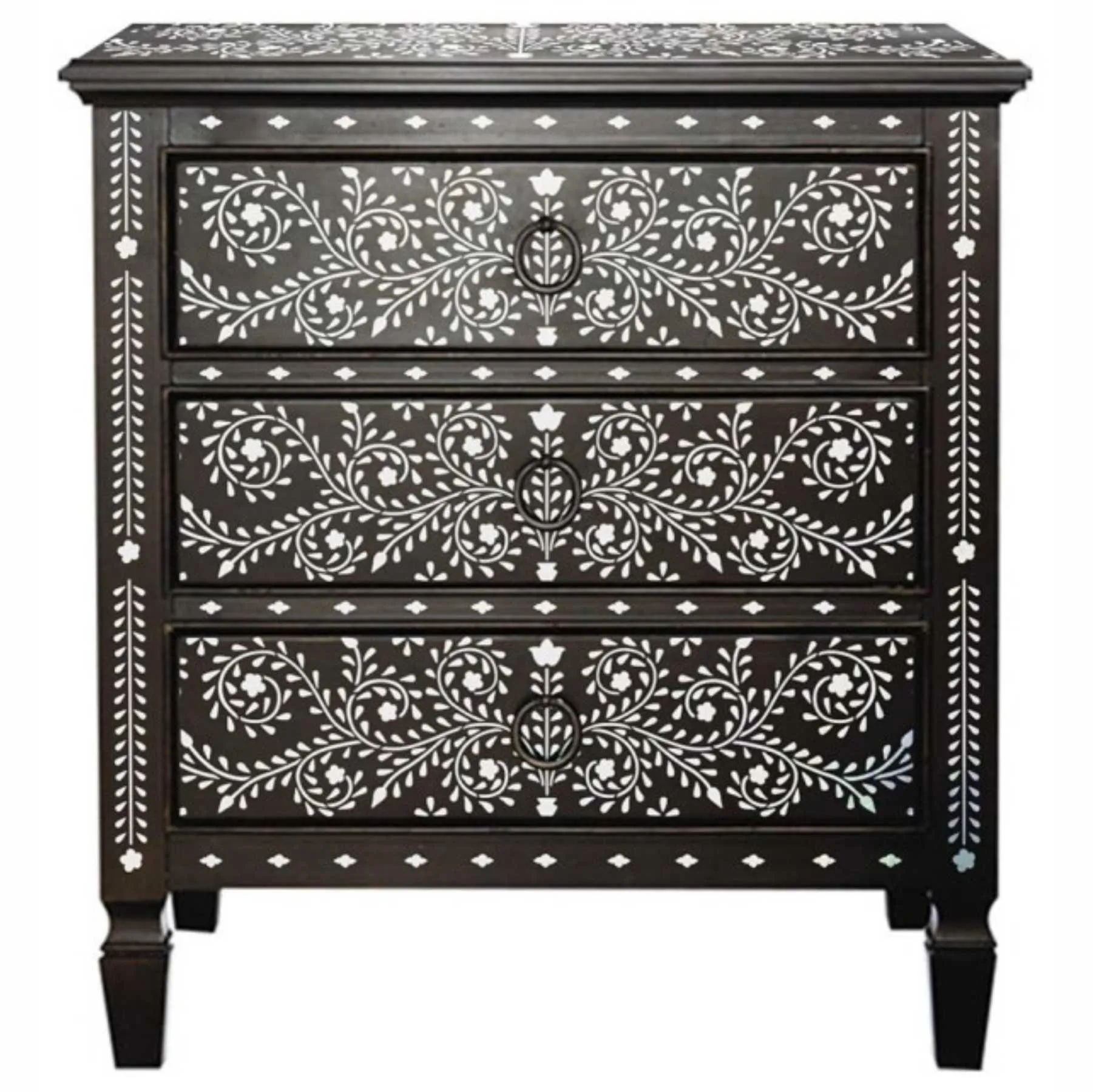 Indian Inlay (furniture and fabric) Reusable Stencil For Canvas And Wall Painting. ID #350