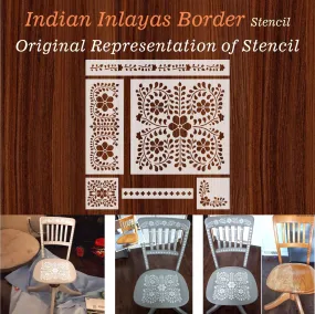 Indian Inlay(furniture and fabric) Reusable Stencil For Canvas And Wall Painting