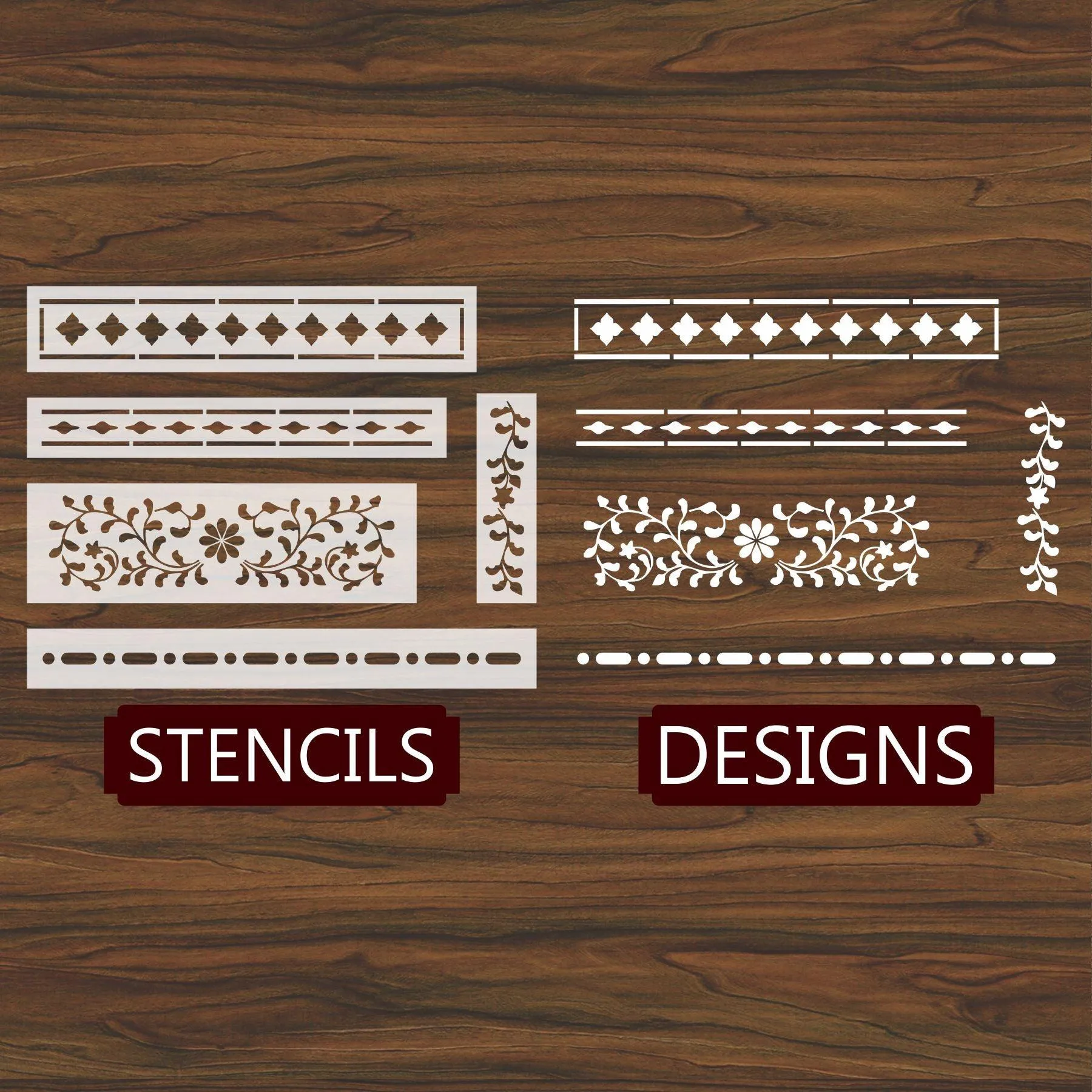 Indian Inlay(furniture and fabric) Reusable Stencil For Canvas And Wall Painting.ID# 310