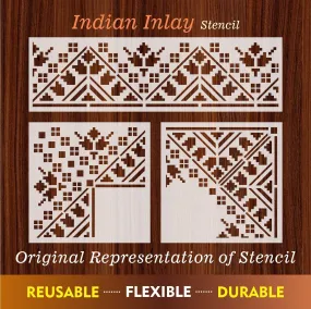 Indian Inlay(furniture and fabric) Reusable Stencil For Canvas And Wall Painting.ID#462