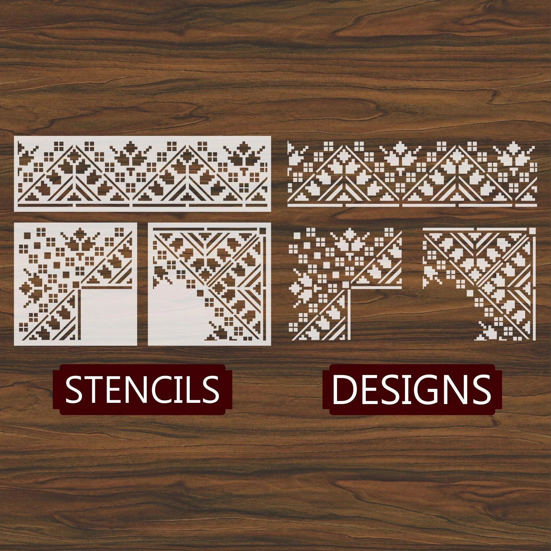 Indian Inlay(furniture and fabric) Reusable Stencil For Canvas And Wall Painting.ID#462