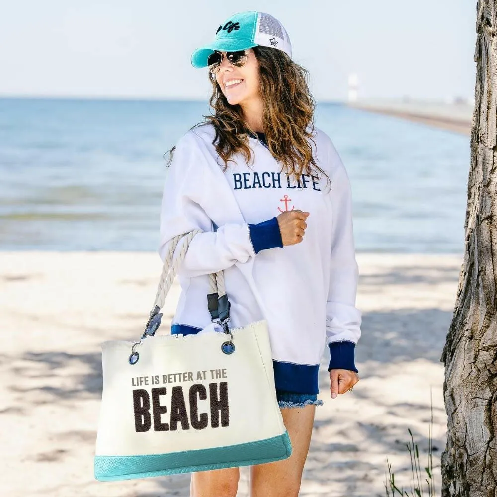 Life is Better At the Beach Canvas Tote Bag
