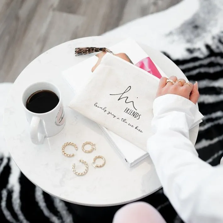Loverly Hi Friends Canvas Pouch