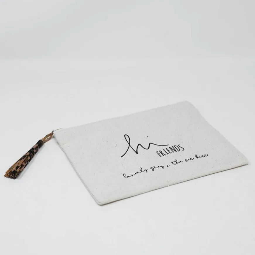 Loverly Hi Friends Canvas Pouch