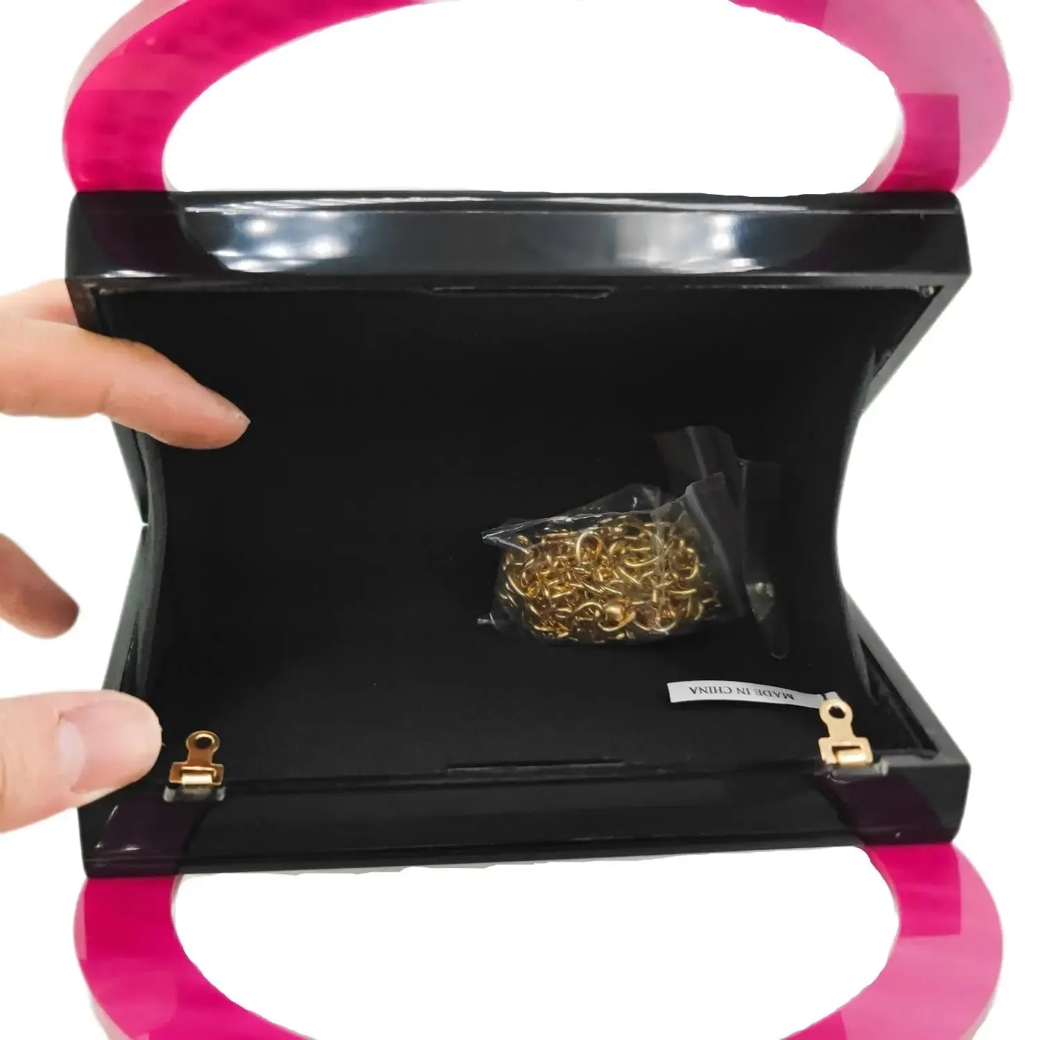 Mini Acrylic Clutch Tote Handbag Fashion Top-Handle Purse