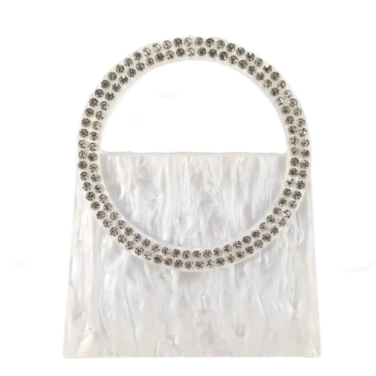 Mini Acrylic Clutch Tote Handbag Fashion Top-Handle Purse