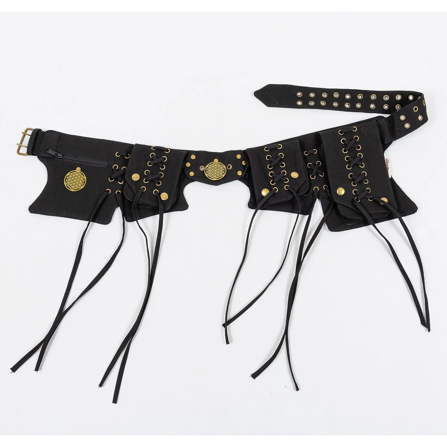 Multi Pocket Belt With Lacing