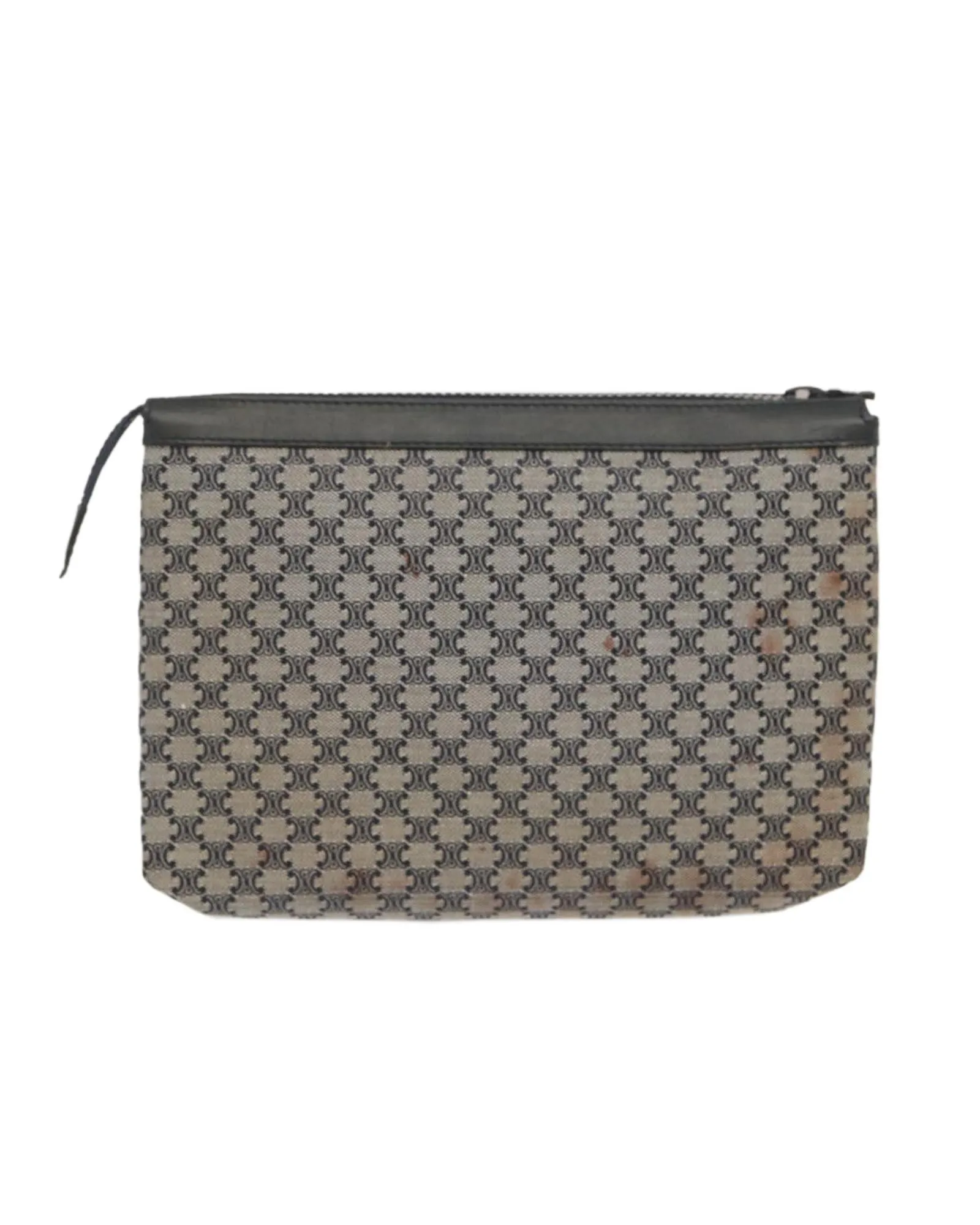 Navy Macadam Canvas Clutch Bag