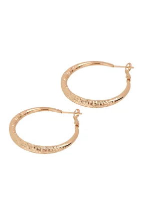Norse Textured Hoop - Gold